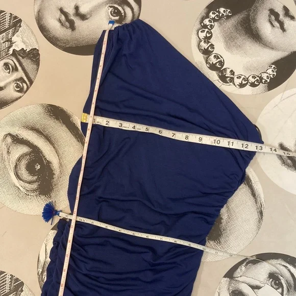 Tart Navy One Shoulder Ruched Bodycon Dress Sz M, excellent condition! - Picture 10 of 12